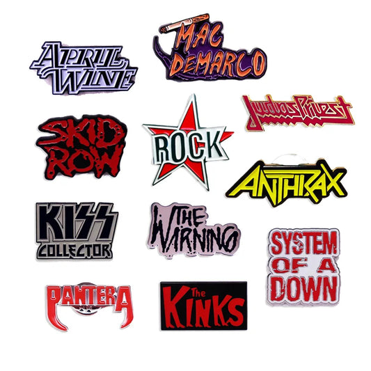 Rock Band Logo Enamel Pin Music Badge Brooch Jewelry Gift Accessories Wholesale
