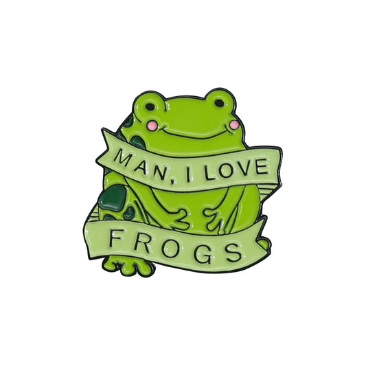 Frog Enamel Pin Brooch Cartoon Jewelry Gift for Kids and Friends