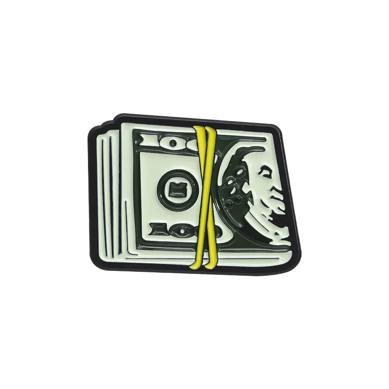 Creative Money Shape Enamel Pin Brooch Golf Ball Lapel Badge Jewelry Gift