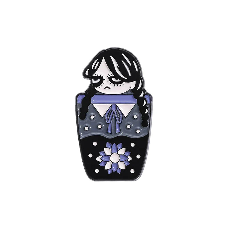Anime Enamel Pins: Braids Girls, Cartoon Punk, Magic Drink Brooches, Lapel Backpack Badge Gifts