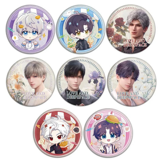 Game Love Deepspace Brooch Ice Cream Burger French Fries Series Pins Backpack Decoration