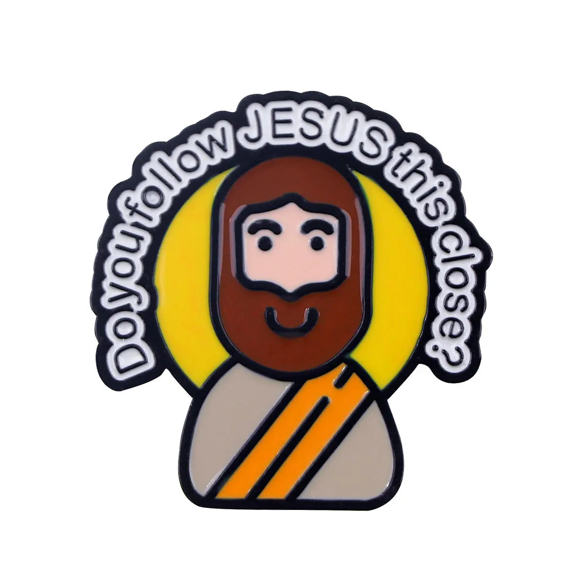 JESUS Quote Enamel Pin Lapel Brooch for Backpacks and Clothes Gifts