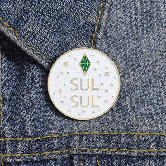 The Sims Enamel Pins Glitter RPG Brooches Lapel Badges Hat Clothes Backpack Jewelry Gifts