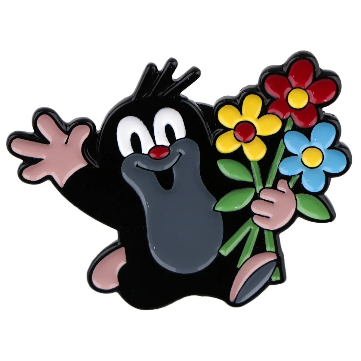 Mole Enamel Brooch Flower Animal Pins Lapel Badges Jewelry Gifts