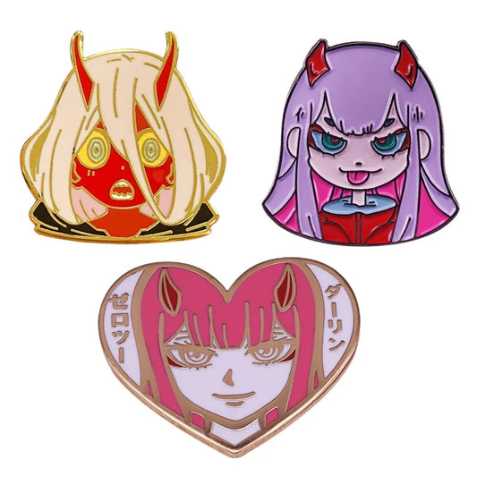 Hard Enamel Demon Girl Lapel Pin Unisex Festival Jewelry Gifts Wholesale