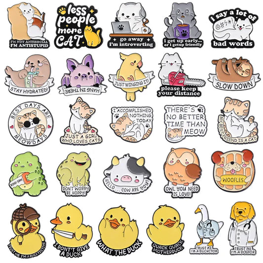 Custom Animal Enamel Pins: Dog Duck Pet Doctor Brooches Lapel Badge Gifts