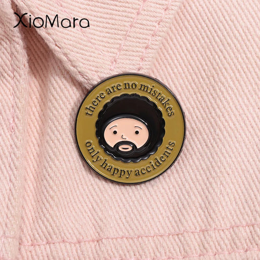 Happy Accidents Enamel Pin Inspirational Brooch Lapel Badge Gift