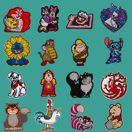 Mermaid Cartoon Embroidered Patches for Clothing Backpack DIY Badge Stickers Appliques