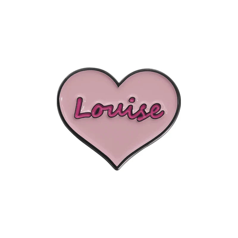 Thelma and Louise Enamel Pins Heart Brooch Lapel Badge Jewelry Gifts
