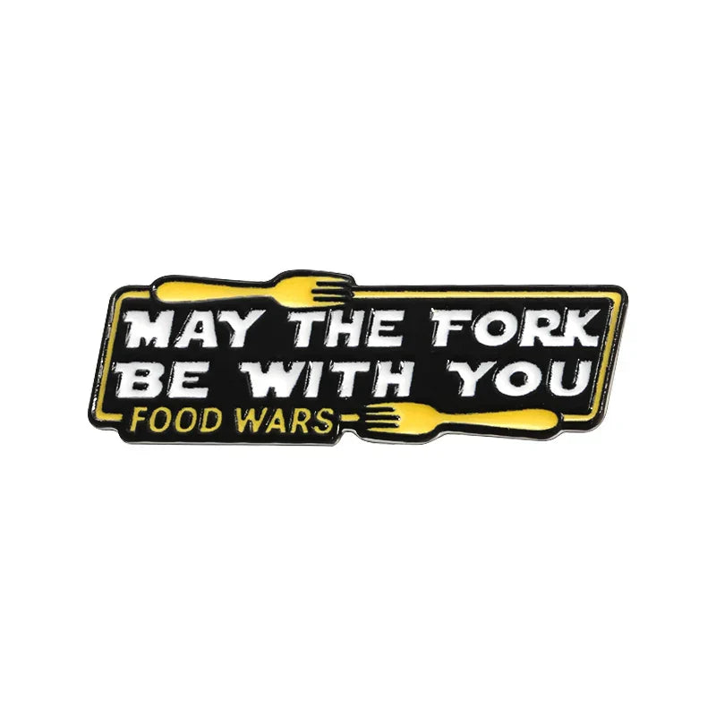 Food Wars Enamel Pins: Join the Dark Side Brooch Lapel Badge Jewelry Gifts