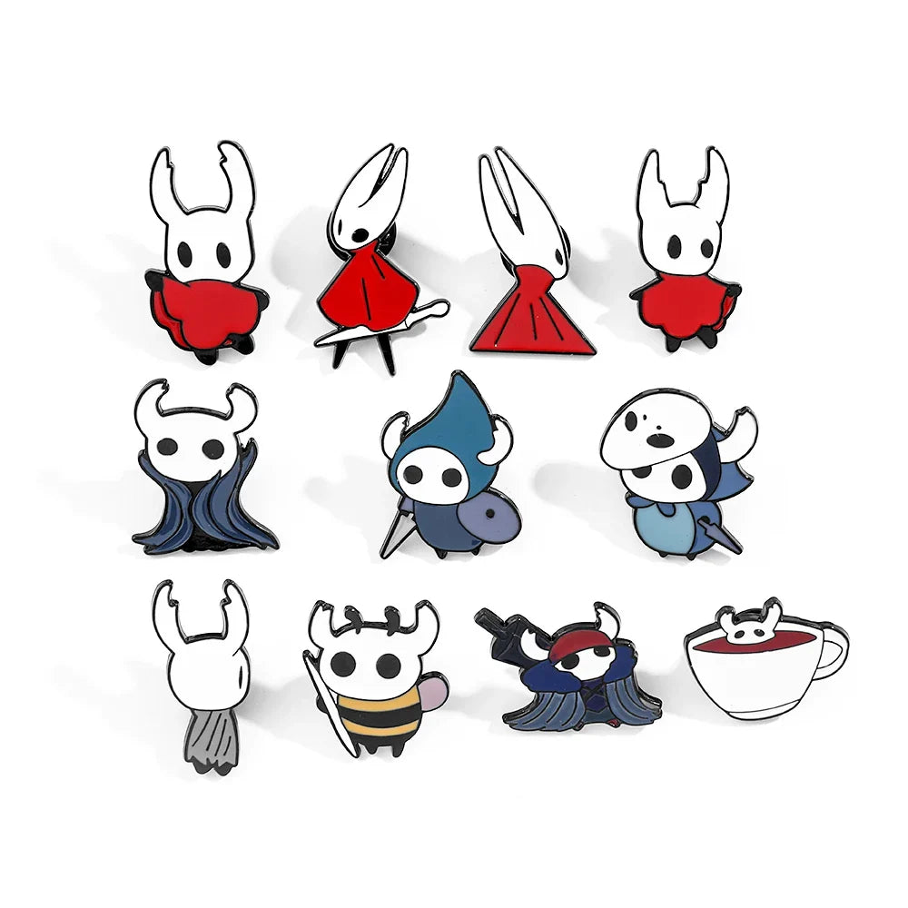 Animal Skeleton Knight Brooch Set: Enamel Metal Badges for Backpack & Clothing