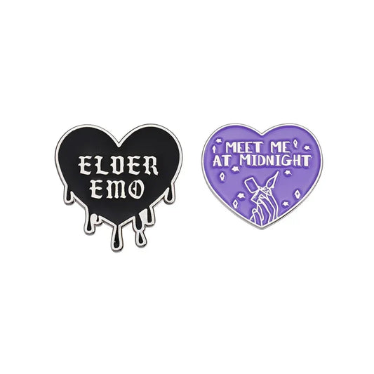 Meet Me at Midnight Heart Enamel Pin Pop Album Brooch Lapel Badge Punk Jewelry Gift