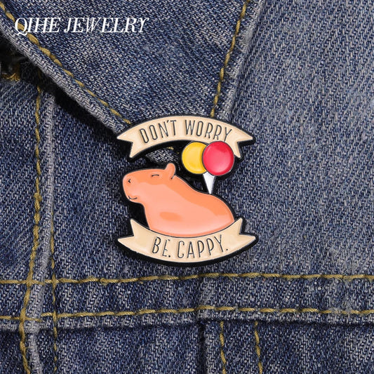 Capybara Cartoon Enamel Pin Brooch Lapel Hat Accessories Wholesale