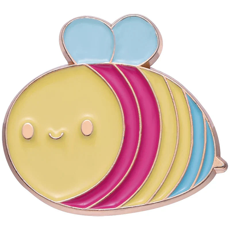 Colorful Bee Enamel Pin Cartoon Brooch Insect Badge Jewelry Gift