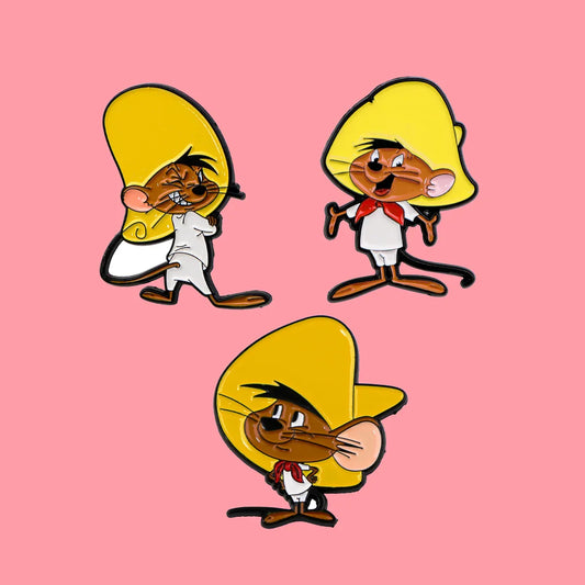 Yellow Hat Mouse Enamel Pin Cartoon Anime Brooch Jewelry Gift