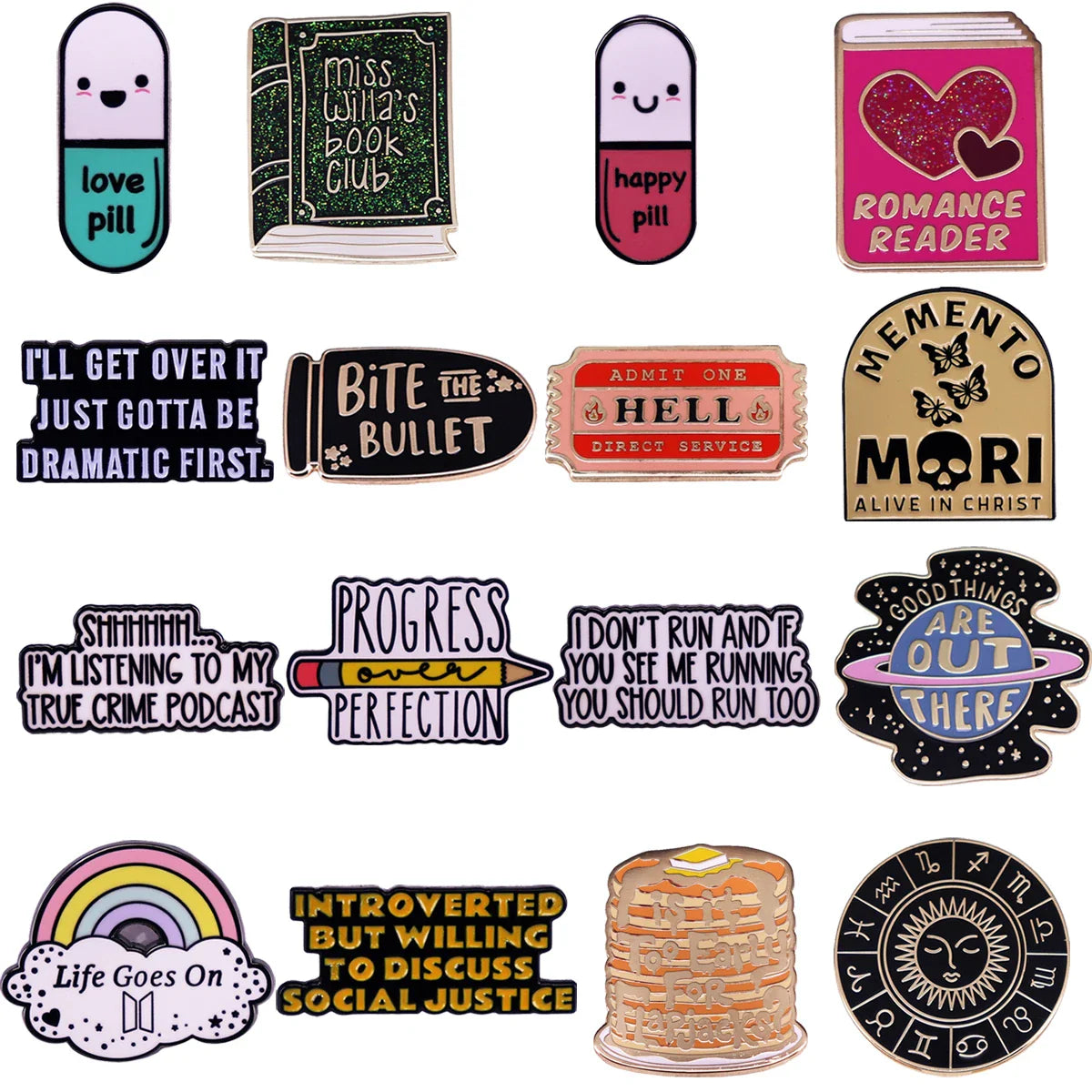 Cute Enamel Brooches Love Pins Lapel Badges Fashion Accessories Gifts