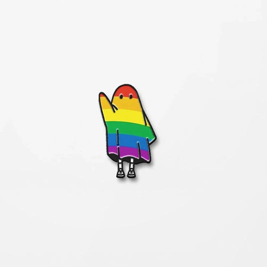 Pride Ghost Enamel Pin LGBT Brooch Jewelry Gift