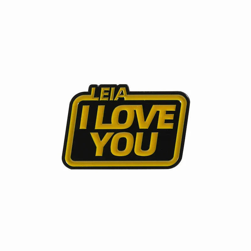 Sci-Fi Movie Enamel Pins: I Love You I Know Brooches Lapel Badge Gift
