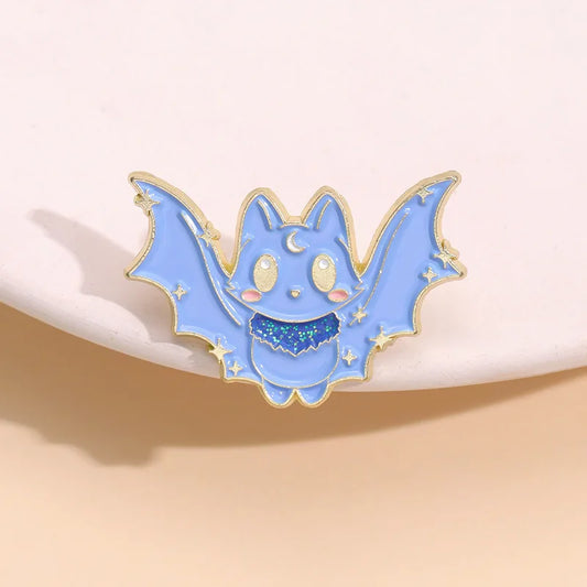 Cute Bat Enamel Pin Brooch for Bags, Jeans, Hoodies - Cartoon Lapel Pin Jewelry Gift