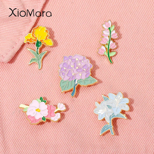 Colorful Lily of the Valley Enamel Pins Brooches for Backpacks and Clothes