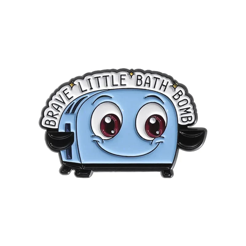 Cartoon Bread Maker Enamel Pin - Funny "I WILL DEVOUR YOUR SOUL" Brooch Lapel Badge