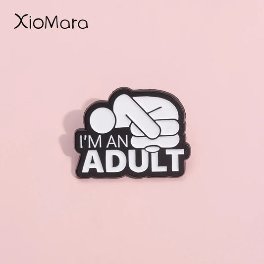Adult Anxiety Awareness Enamel Pin Lapel Badge Gift