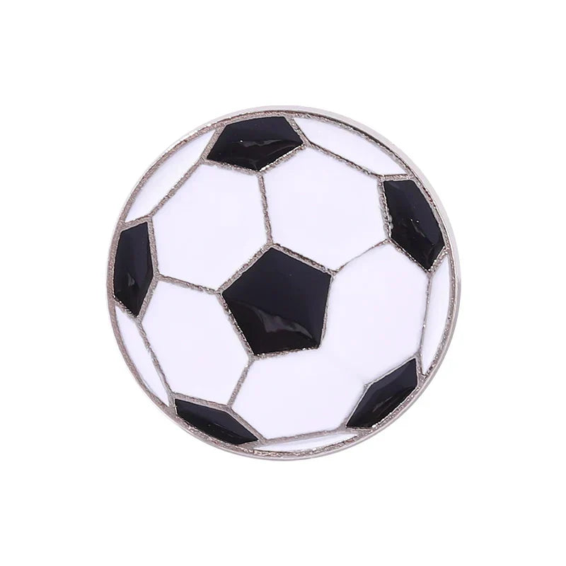 Custom Sports Enamel Pin Badges: Football, Volleyball, Badminton Brooches for Jeans, Shirts, Bags
