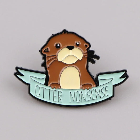Otter Enamel Pins Animal Brooches Lapel Pins for Backpacks Jewelry Accessories Kids Gift