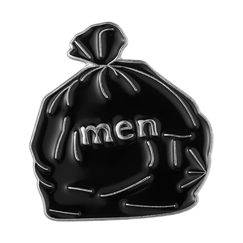 Black Money Bag Enamel Lapel Pin Cartoon Brooch Jewelry Hat Backpack Badge Kids Gifts