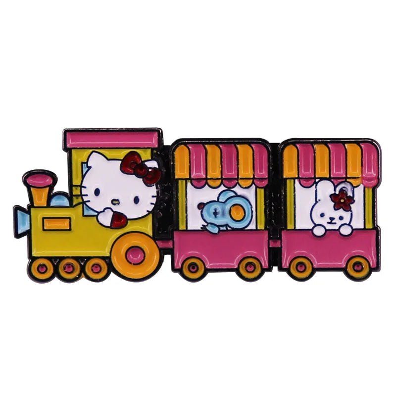 Kawaii Cat Enamel Pin Cute Kitten Lapel Badge Jewelry Gift