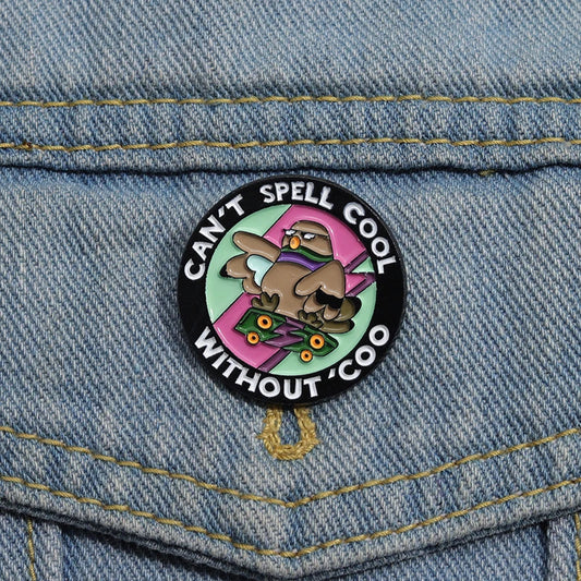 Cool Owl Enamel Pins Custom Skateboard Brooches Lapel Badges Gothic Animal Jewelry Gift for Kids Friends