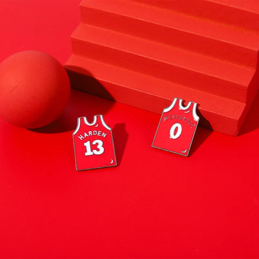 Cartoon Basketball Badge Enamel Brooch Lapel Pin Jewelry Accessories