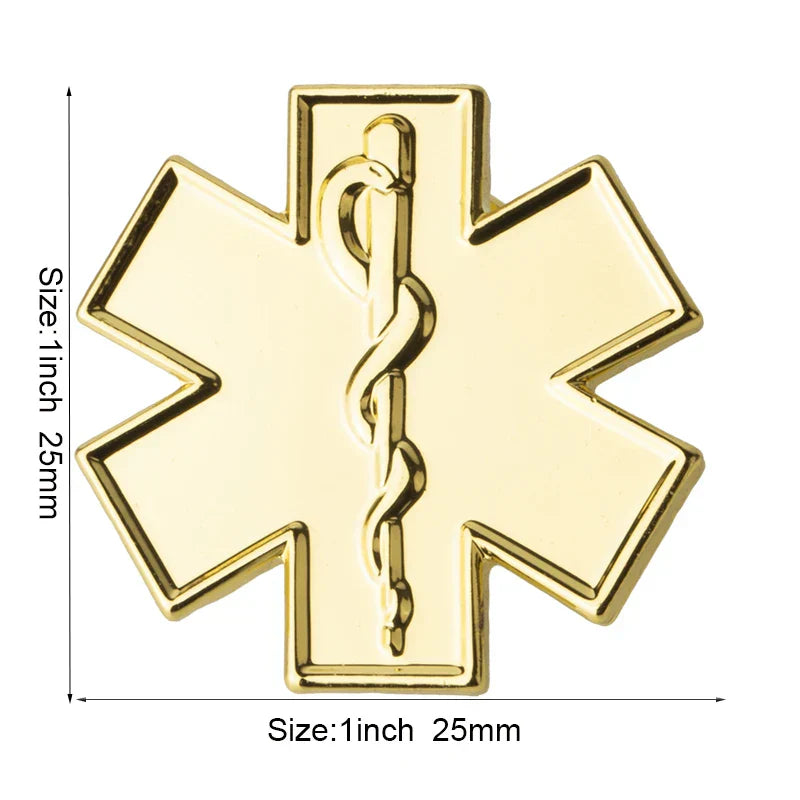 Star of Life Nursing Ambulance Lapel Pin EMT EMS Blue Enamel Badge XY0573
