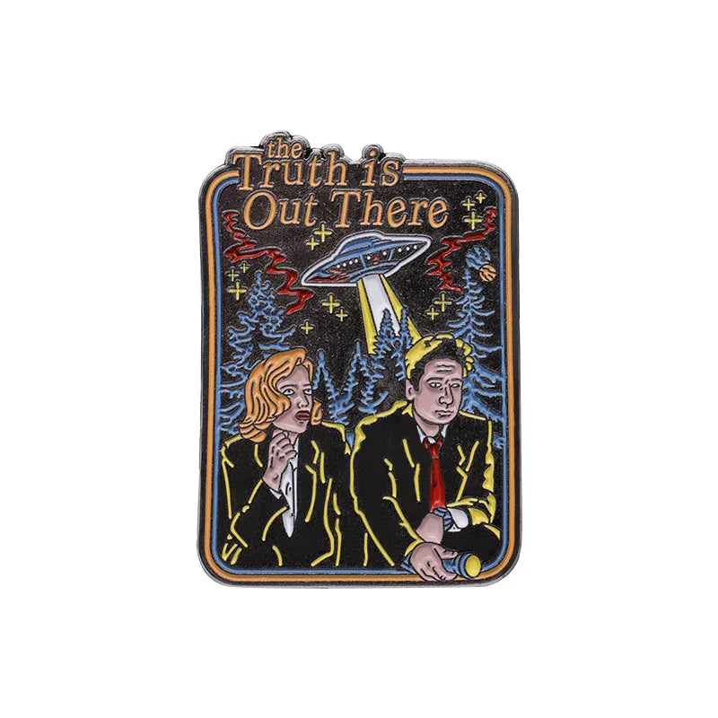 UFO Enamel Pins Truth Is Out There Brooches Lapel Badges Gothic Jewelry Gift