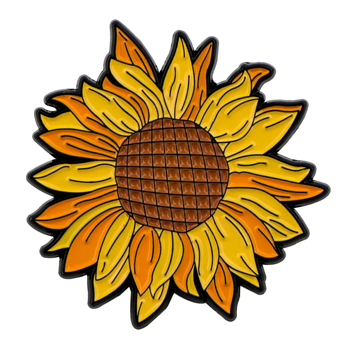 Sunflower Enamel Pin Floral Brooch for Clothing Backpack Gifts