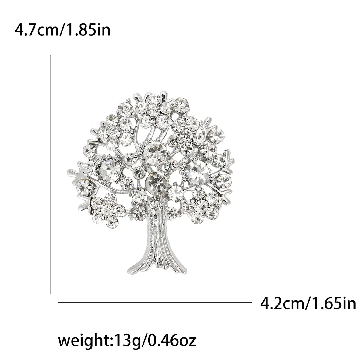 Rhinestone Money Tree Brooch Pin Jewelry Accessories