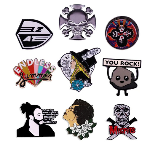 Pop Rock Band Pin Brooch Punk Metal Badge Jewelry Gift Accessories