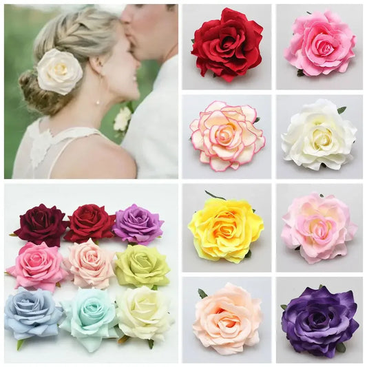 Bridal Rose Hairpin Brooch Wedding Hair Clip