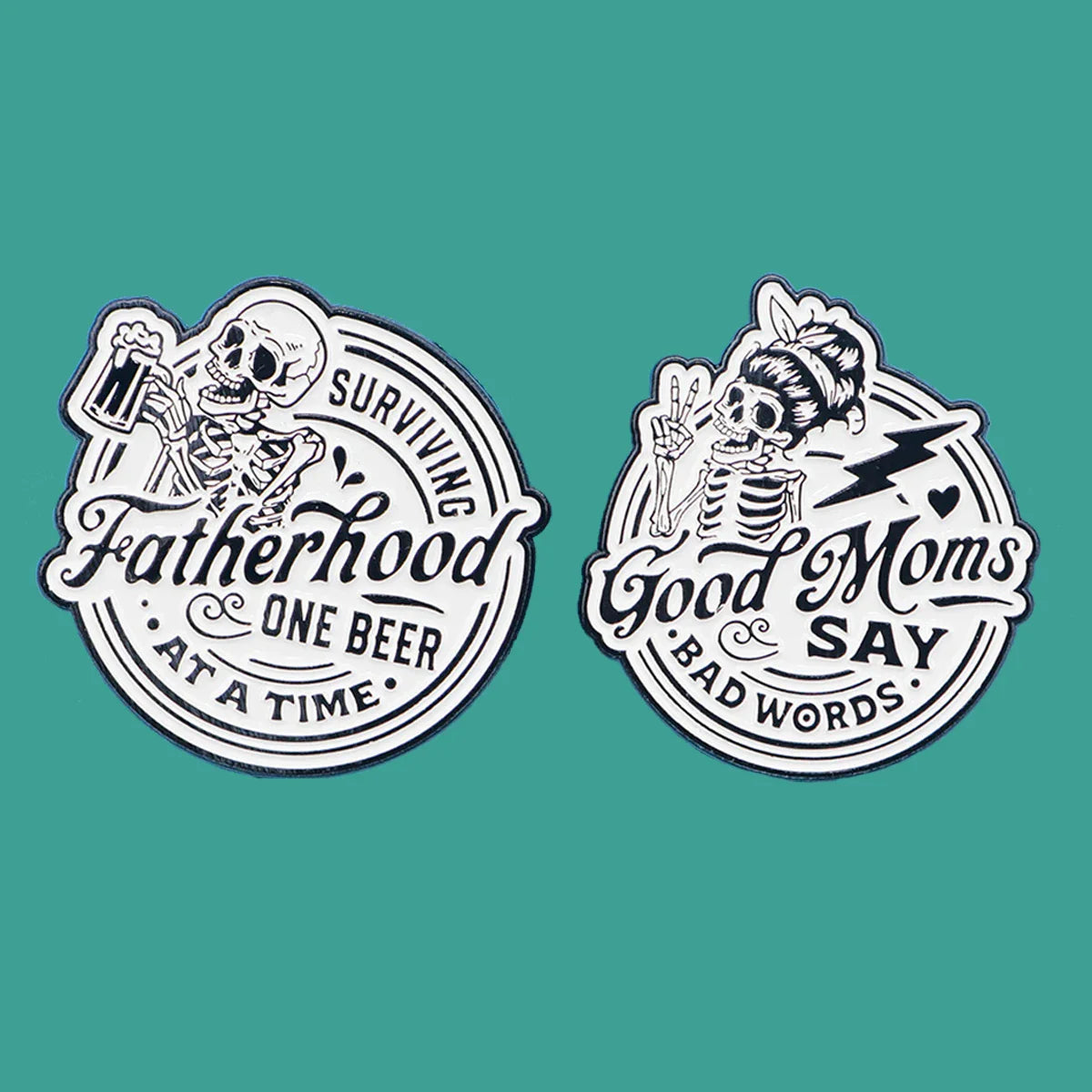 Funny Skeleton Enamel Pin Skull Lapel Badge Brooch for Backpacks and Clothes Gifts