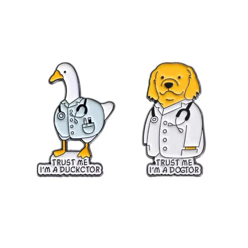 Cute Duck Enamel Pin Set Cartoon Goose Brooch Lapel Backpack Badge Jewelry Gifts Wholesale