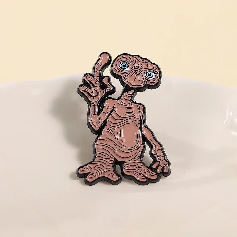 Sci-Fi Alien Enamel Pin Cartoon Brooch Lapel Backpack Badge Jewelry Gift