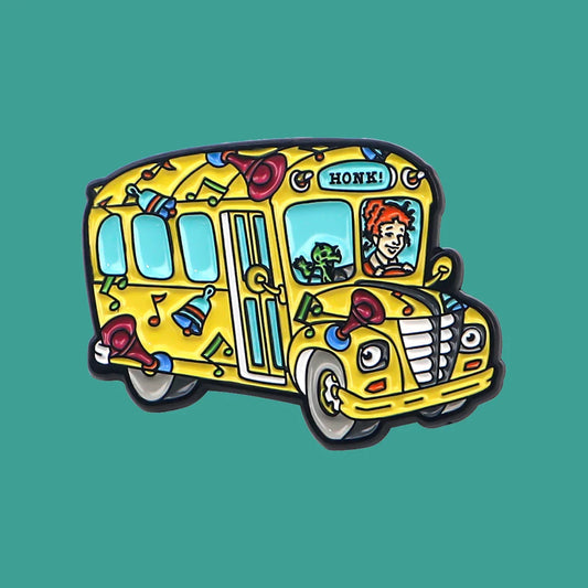 Magic Bus Enamel Pin Cartoon Lapel Pin for Backpacks Brooch Badge for Kids Jewelry Gifts
