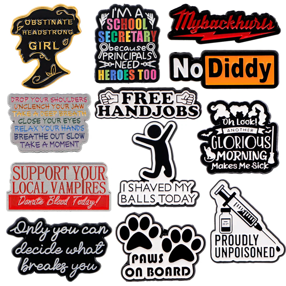 Cartoon Enamel Pins Metal Brooch Lapel Badges Fashion Jewelry Gift