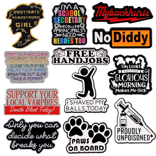 Cartoon Enamel Pins Metal Brooch Lapel Badges Fashion Jewelry Gift