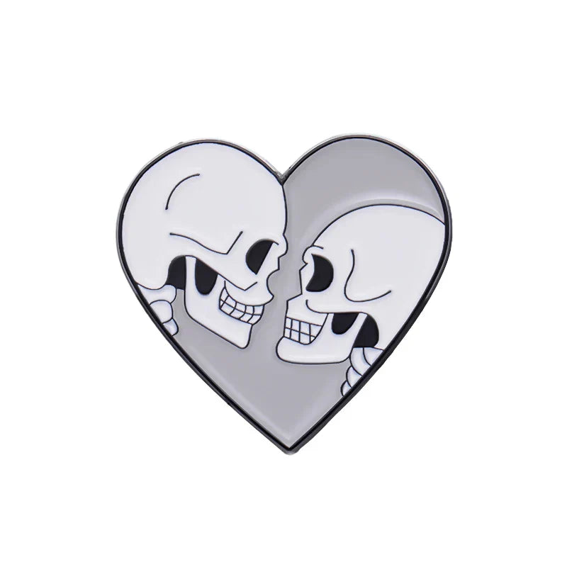 Horror Heart Enamel Pin Halloween Brooch Lapel Badge Jewelry Gift