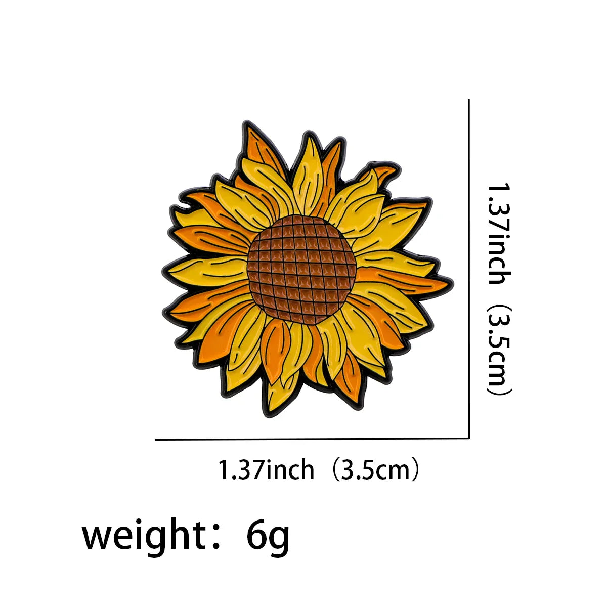 Sunflower Cartoon Enamel Pins Lapel Badges Brooches for Women Clothing Backpack Accessories Gifts