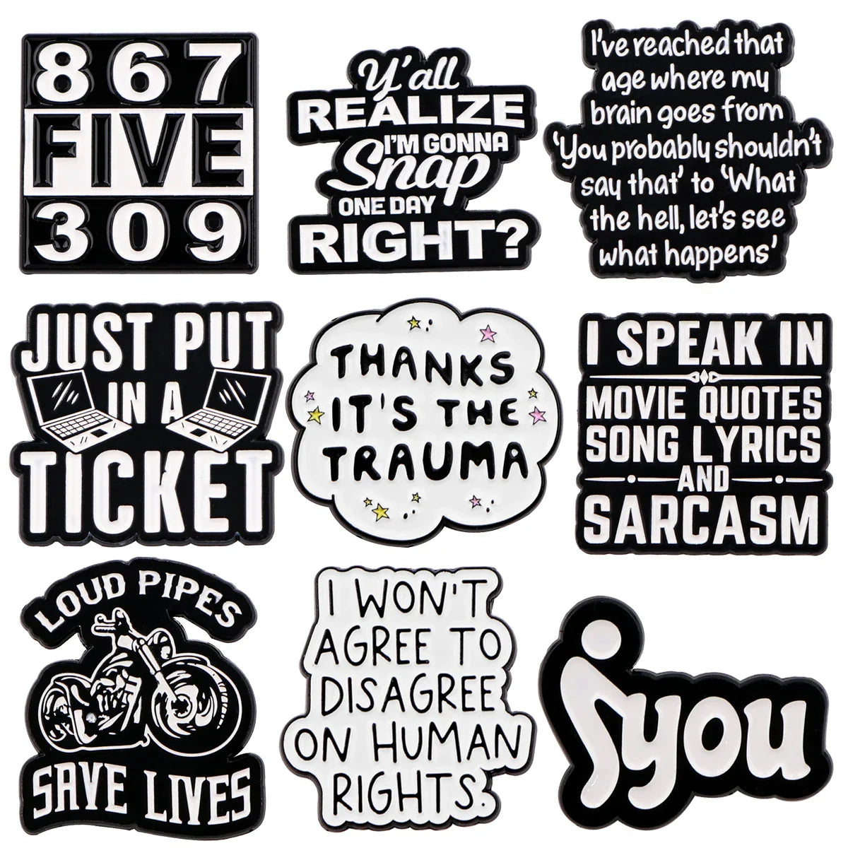 Motivational Enamel Pins Brooch Lapel Badges Jewelry Gift