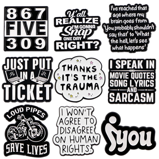 Motivational Enamel Pins Brooch Lapel Badges Jewelry Gift