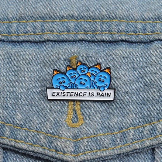 Cute Blue Monster Enamel Pins Brooches Lapel Badges Anime Jewelry Gift
