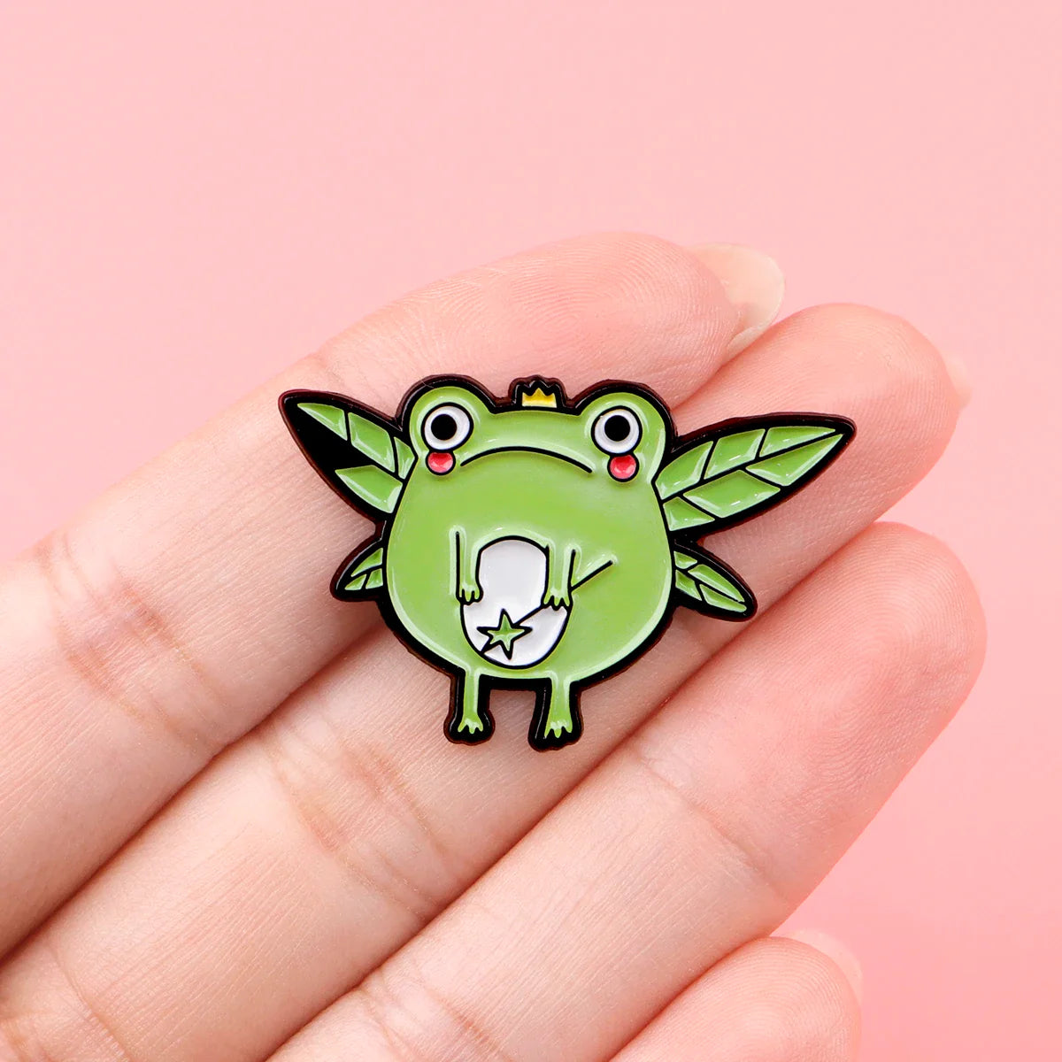 Kawaii Frog Fairy Enamel Pins Brooch Lapel Badges Jewelry Accessories Kids Gifts